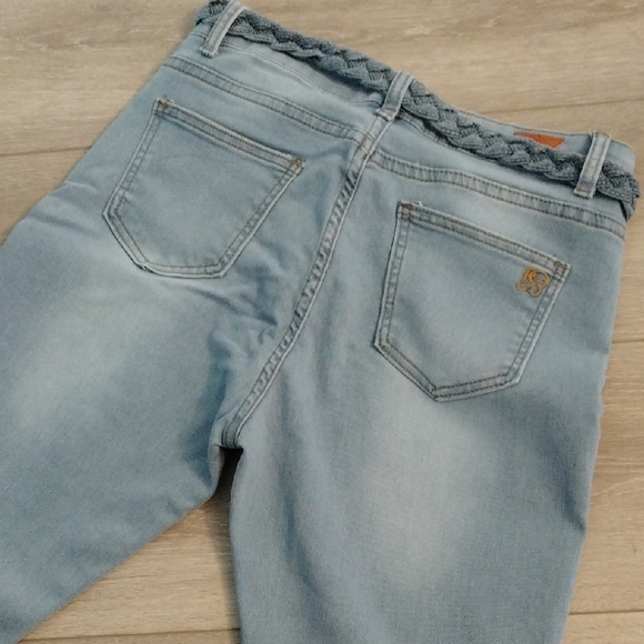 Women's Light Blue Flared Jeans - Picture 7 of 9